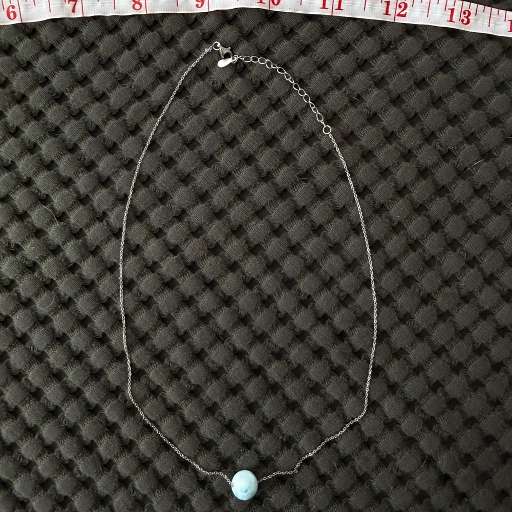 .925 Silver Necklace with Lapis Pendant